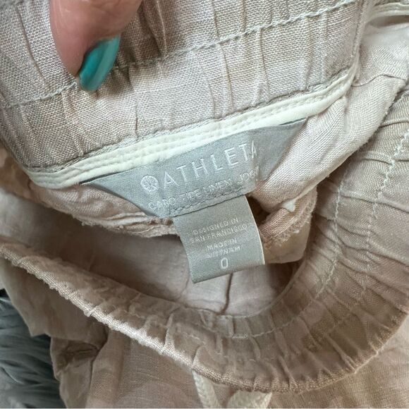 Athleta Tan Sweatpants with Relaxed Fit Linen - Picture 3 of 8
